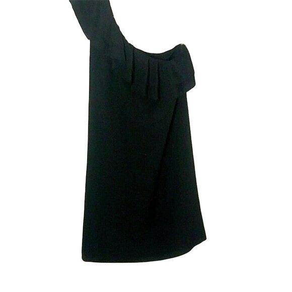 Guess One Shoulder Dress Medium Black Ruffle Party Special Occasion Date Night - Picture 3 of 7